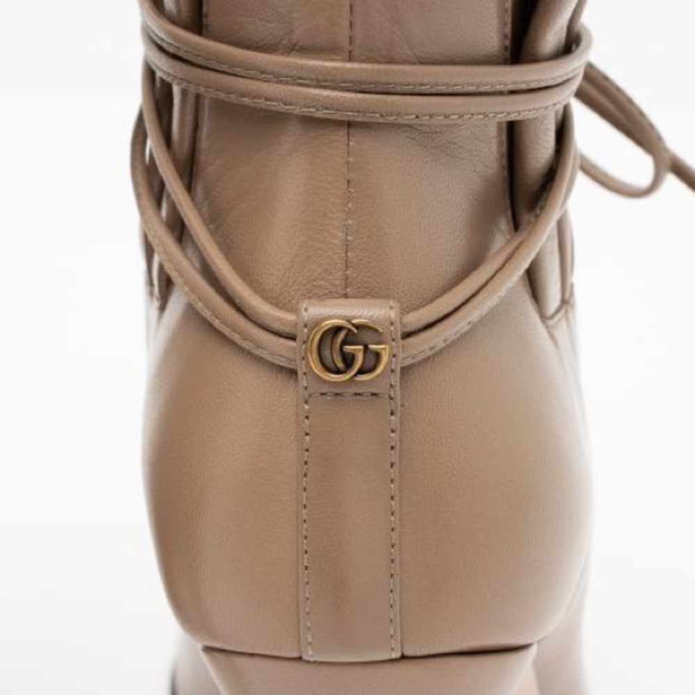 GUCCI pleated ankle boots size 36.5 beige - Picture 5 of 5